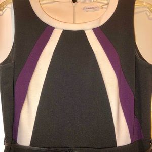 Calvin Klein Dress Black/Plum/Cream
